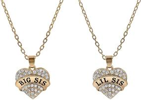 img 2 attached to Sisterly Love Expressed: Big Sister & Little Sister Heart Necklace, Perfect Birthday Gifts for Girls, Teens, and Women - Set of 2