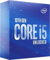 💻 high-performance intel core i5-10600k unlocked desktop processor | 6 cores, 4.8 ghz turbo, intel 400 series chipset | lga1200, 125w logo