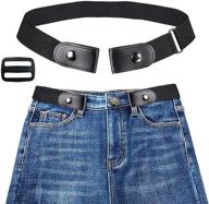 vjk no buckle elastic waist belt for women and men – 👖 adjustable, comfortable, invisible stretch belt for jeans with no bulge – 110cm size logo