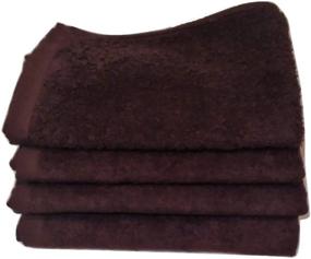 img 1 attached to 🔶 Pack of 4 - 11x18 Inch - Brown Fingertip Towels, 100% Cotton, Terry-Velour