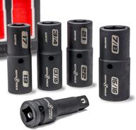 motivx tools 5-piece impact lug nut socket set - fit 17mm, 19mm, 21mm, 22mm & more - inspected & packaged in usa logo