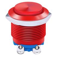 twidec / 16mm waterproof red metal shell momentary raised top push button switch 3a/12~250v spst 1no start button for car modification switch（quality assurance for 1 years） m-16-r-g logo