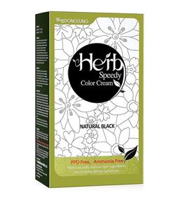 img 3 attached to 🌿 Быстрая натуральная черная краска для волос Herb Speedy без ПФД и аммиака, со солнцезащитой - без запаха, мягкая к нежной чувствительной коже головы, не вызывает раздражения от окрашивания