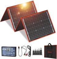 🌞 dokio 160w 18v портативный набор солнечных панелей - компактное складное зарядное устройство для кемпинга, дачи и лодки - 2 usb-выхода и контроллер для батарей/электростанции на 12v логотип