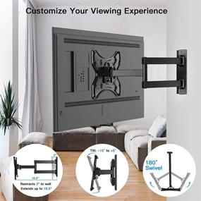 img 3 attached to 📺 Get the Best Full Motion TV Wall Mount Bracket: Swivel, Heavy Duty Articulating Arms, Tilt for 13-42” LED LCD Flat Curved TV Screen Monitor TVs, VESA Up to 200x200mm, Weight Capacity Up to 77lbs