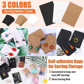 img 2 attached to 📿 Complete Earring Making Kit: Anezus 3663Pcs Earring Making Supplies - Includes Earring Hooks, Cards, Backs, Posts, and Jump Rings for DIY Jewelry Making