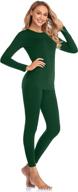 👚 malist women's thermal underwear set - ultra soft long johns top with fleece lining logo