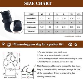 img 3 attached to 🐾 URBEST Dog Winter Shoes (Upgraded Version): Non-Slip Sporty Dog Boots in Pet-Friendly PU Leather (2 Pairs)