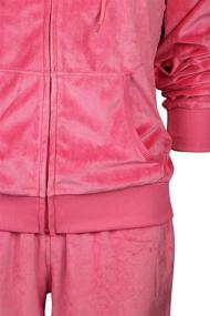 img 2 attached to 👟 Womens Velour Tracksuit Set: 2 Piece Jogging Outfit, Soft Sweat Suits Pants for Sports, Joggers Sweatpants