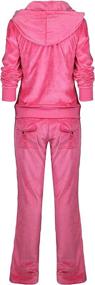 img 3 attached to 👟 Womens Velour Tracksuit Set: 2 Piece Jogging Outfit, Soft Sweat Suits Pants for Sports, Joggers Sweatpants