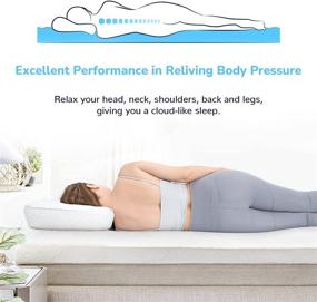img 2 attached to 🛏️ 2 Inch Queen Mattress Topper for Back Pain - RECCI Pressure-Relieving Memory Foam, Removable Washable Cover, CertiPUR-US Certified