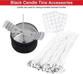 img 3 attached to 🕯️ High-Quality 30 Candle Tin Containers 4oz with 50 Wicks & Stickers - Perfect for Candle Making