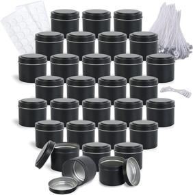 img 4 attached to 🕯️ High-Quality 30 Candle Tin Containers 4oz with 50 Wicks & Stickers - Perfect for Candle Making