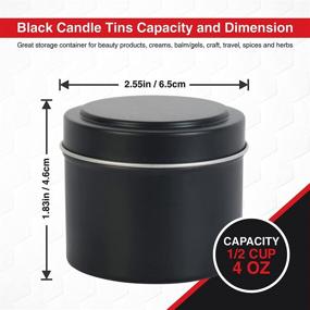 img 2 attached to 🕯️ High-Quality 30 Candle Tin Containers 4oz with 50 Wicks & Stickers - Perfect for Candle Making