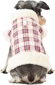 img 2 attached to 🐶 Leowow Faux Suede Fleece Pet Coat - Warm Winter Jacket in British Style for Dogs | Dog Vest Snowsuit