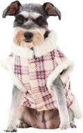 🐶 leowow faux suede fleece pet coat - warm winter jacket in british style for dogs | dog vest snowsuit логотип