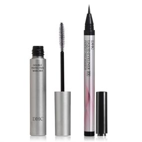 img 2 attached to 💄 DHC Line and Define 2-Piece Makeup Kit: Mascara Perfect Pro Double Protection (Black) and Liquid Eyeliner EX (Black) - Water Resistant, Smudge Proof, Colorant Free, Ideal for All Skin Types - 5g Mascara and 0.01 fl. oz. Liquid Eyeliner