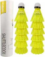 🏸 high-quality badminton shuttlecocks 12-pack: durable, stable, perfect for indoor/outdoor sports training логотип