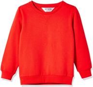soft brushed fleece crewneck sweatshirt for 👕 boys and girls 4-12 years - kid nation kids logo