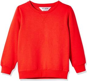 img 3 attached to Soft Brushed Fleece Crewneck Sweatshirt for 👕 Boys and Girls 4-12 Years - Kid Nation Kids