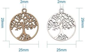 img 3 attached to 🌳 PandaHall Elite 60 Pcs Tibetan Style Alloy Tree of Life Charms Pendants Jewelry Findings for Bracelet and Necklace Making in Vibrant Colors