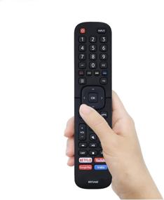 img 2 attached to 📺 ERF2A60 Remote Control for Hisense Smart 4K TV: Netflix, YouTube, GooglePlay, Vudu Keys, Two Batteries Included