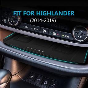 img 3 attached to 📱 CarQiWireless Двойное беспроводное зарядное устройство для Toyota Highlander 2014-2019: подставка для зарядки телефона в центральной консоли.