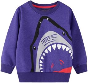img 4 attached to 👕 BIBNice Boys Cotton Long Sleeve Sweatshirts - Pullover Crewneck Top Kids Clothes 2-7T