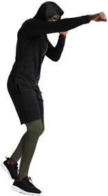 img 1 attached to BUYJYA Compression Sleeve Jacket WUXIU Black Men's Clothing and Active