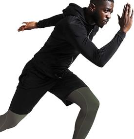 img 3 attached to BUYJYA Compression Sleeve Jacket WUXIU Black Men's Clothing and Active