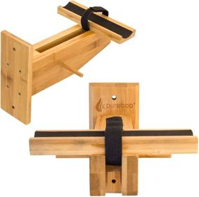 img 3 attached to Pureboo Wood Wall Mount Bike Rack: Stylish Storage and Display Solution for Mountain, Road, BMX Bicycles - Indoor/Outdoor Mount, Garage Hook