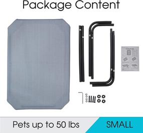 img 1 attached to PHYEX Heavy-Duty Steel-Framed Portable 🐾 Elevated Pet Bed for Enhanced Cooling Comfort