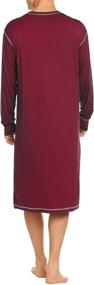 img 1 attached to Comfortable Cotton Nightshirt: Ekouaer Nightgown X Large for a Peaceful Night's Sleep