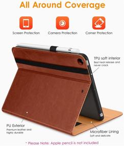 img 2 attached to 📱 DTTO iPad Mini 5th Gen 2019 Case: Noble Series Leather Folio Cover (Brown)