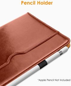 img 3 attached to 📱 DTTO iPad Mini 5th Gen 2019 Case: Noble Series Leather Folio Cover (Brown)