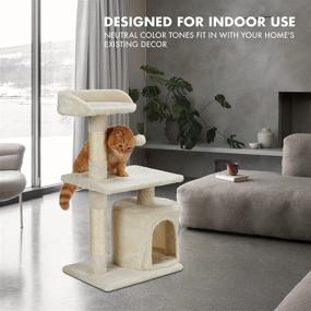 img 1 attached to 🐱 PEEKAB Cat Tree Condo Scratching Posts with Multi-Platform Tower and Dangling Ball for Indoor Kittens and Small Cats - Ultimate SEO-friendly Solution!