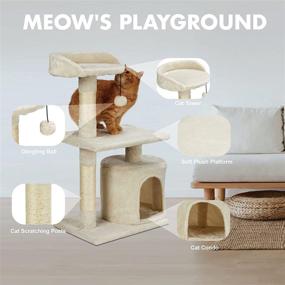 img 3 attached to 🐱 PEEKAB Cat Tree Condo Scratching Posts with Multi-Platform Tower and Dangling Ball for Indoor Kittens and Small Cats - Ultimate SEO-friendly Solution!