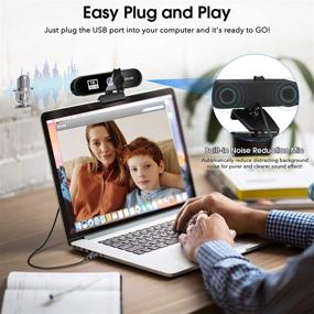 img 2 attached to 📸 WANFEI 1080P Webcam with Microphone: USB 2.0 Web Cams for Laptop PC, Streaming & Video Conferencing, Wide Angle Camera with Privacy Cover