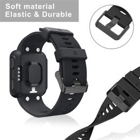 img 2 attached to 🌈 Veezoom Band: Stylish & Durable Replacement Wristband for Garmin Forerunner 35 Smart Watch - Available in Multiple Colors with Metal Buckle