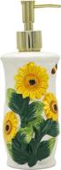 hand painted 3d sunflower soap dispenser/lotion jar - 83088 логотип