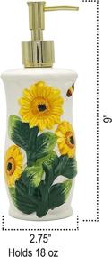 img 2 attached to Hand Painted 3D Sunflower SOAP Dispenser/Lotion JAR - 83088