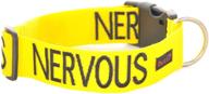 yellow colour coded nervous dog collars (s-m l-xl): give me space and prevent accidents by alerting others to your dog in advance logo