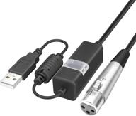 🎙️ 10-футовый usb-кабель для микрофона с преобразователем - andtobo usb в xlr женский микрофонный кабель логотип