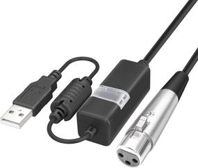 img 4 attached to 🎙️ 10-футовый USB-кабель для микрофона с преобразователем - ANDTOBO USB в XLR Женский микрофонный кабель