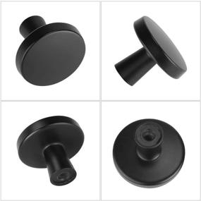 img 2 attached to 🚽 25-Pack Bathroom Cabinet Knobs in Black: homdiy MOLS5310BK Mushroom Drawer Knobs – Round Black Knobs for Kitchen Cabinets and Drawers