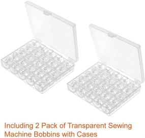 img 3 attached to Paxcoo Sewing Machine Bobbins - 50 Pcs Set, Compatible with Brother, Singer, Janome - Includes Storage Case