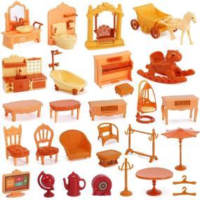 img 1 attached to 🏠 Transform Your Playtime with CUTE STONE Dollhouse Colorful Dreamhouse Dolls & Accessories: Explore Endless Fun in Vibrant Dollhouses