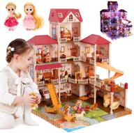 🏠 transform your playtime with cute stone dollhouse colorful dreamhouse dolls & accessories: explore endless fun in vibrant dollhouses логотип
