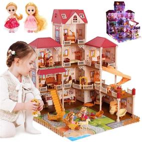img 4 attached to 🏠 Transform Your Playtime with CUTE STONE Dollhouse Colorful Dreamhouse Dolls & Accessories: Explore Endless Fun in Vibrant Dollhouses