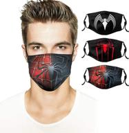 adjustable 3pc unisex face mask set: reusable & washable mouth cover for men and women logo